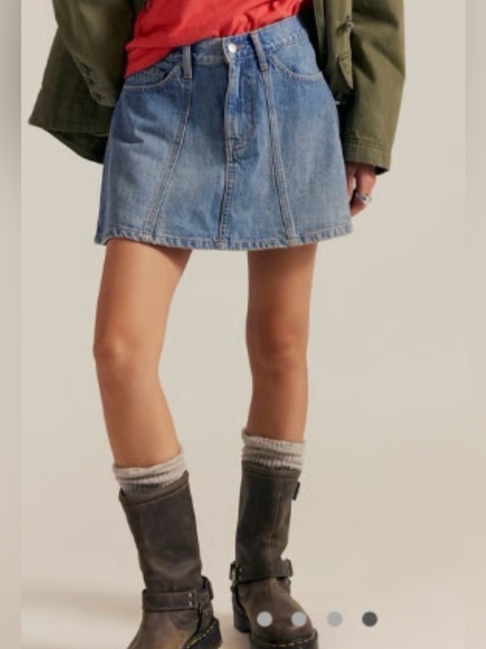Free People We the Free Honetown denim mini skirt NWT , sz: 27